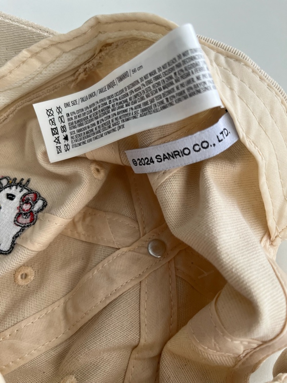 Hello Kitty Embroidered Baseball Cap - Picture 2 of 2